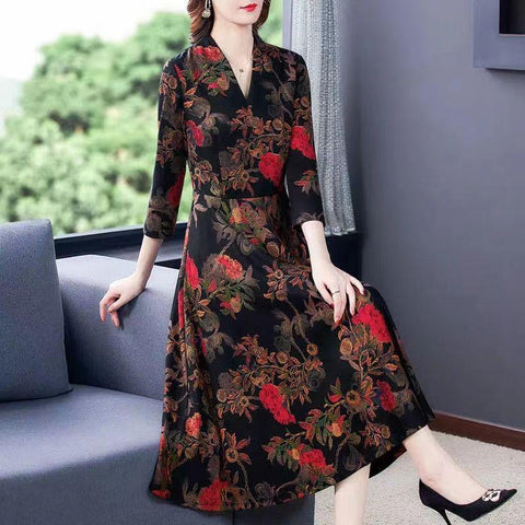 High-grade dress middle-aged and elderly mother-WF00048-Veeddydropshipping