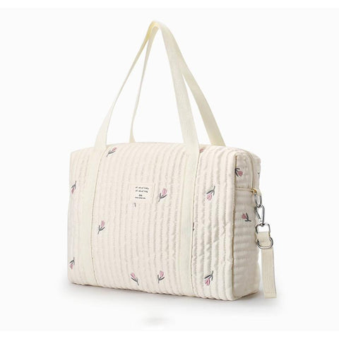 Zipper Embroidery Quilted Baby Diaper Bag Organizer Maternity Bag-TB00198-Veeddydropshipping