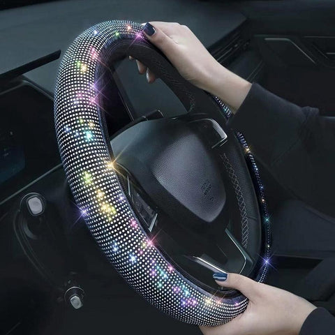 Diamond Sparkling Car Suv Steering Wheel Protector Vehicle-AM01494-Veeddydropshipping