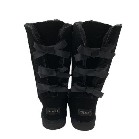 Boots Shoes Fashion Three Bows Tie High Boots Women-BS00983-Veeddydropshipping