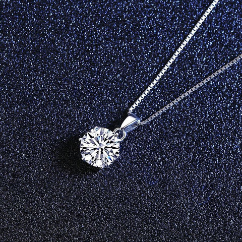 Moissanite Pendant Necklace For Women Top Quality 925 Sterling Silver -JW00060-Veeddydropshipping