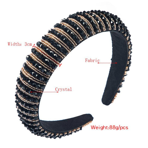Crystal Headbands  Handmade Beaded Hairbands -JW00507-Veeddydropshipping