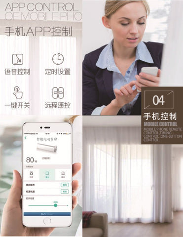 Tuya WIFI Electric Motorized Yandex Curtain Track Timing APP Voice-TI01087-Veeddydropshipping