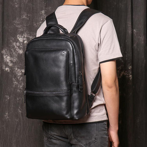 Leather Men and Women Backpacks Fashion Casual Laptop Bags-BS00346-Veeddydropshipping