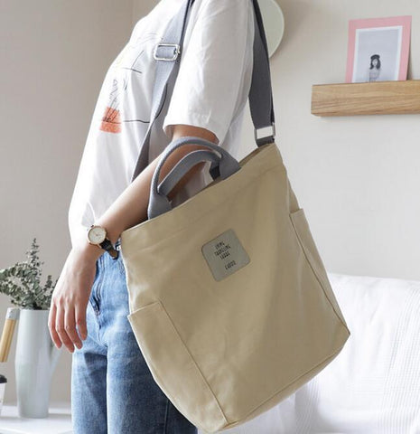Simple Small Fresh Messenger Bag Casual Cloth Bag Shopping Bag-BS00163-Veeddydropshipping
