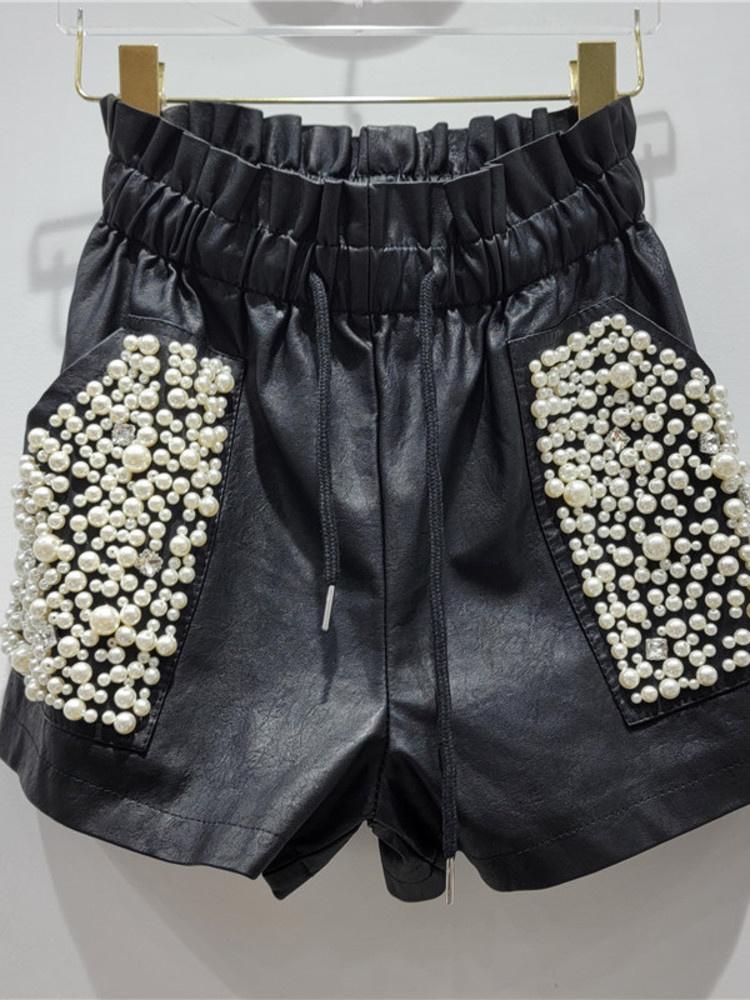 European Style black Shorts Women-WF00671-Veeddydropshipping