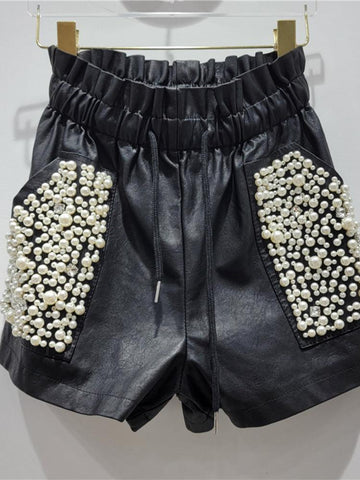 European Style black Shorts Women-WF00671-Veeddydropshipping