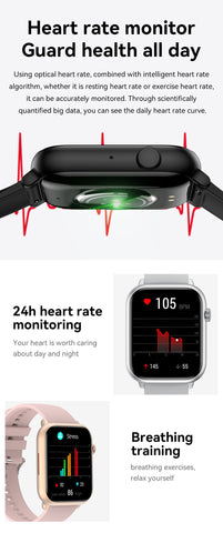 Screen Sports Modes Battery Life Support  Smart Watch for Men Women-JW01153-Veeddydropshipping