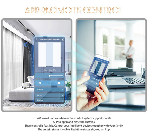 Tuya WIFI Electric Motorized Yandex Curtain Track Timing APP Voice-TI01087-Veeddydropshipping