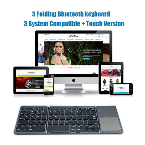 Wireless Folding Keyboard Bluetooth Keyboard With Touchpad-CO00005-Veeddydropshipping