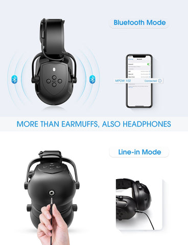 Bluetooth   Adjustable Hearing Protection Headphones-CO00672-Veeddydropshipping