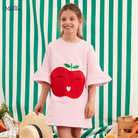 Little maven Baby Girls Dress Long and Thin Tops Autumn-TB00933-Veeddydropshipping