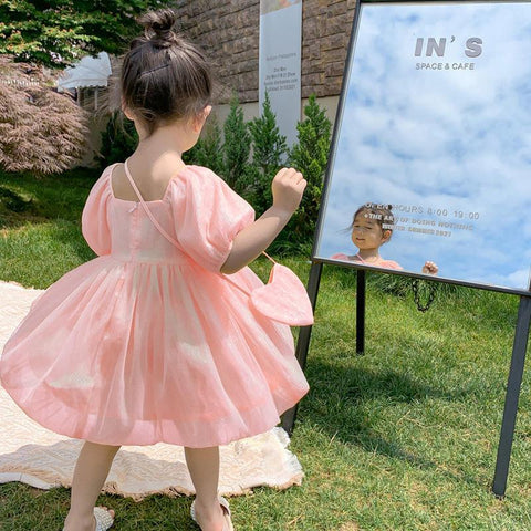 Summer Kids Floral Clothes Girls Elegant Birthday Dress-Veeddydropshipping