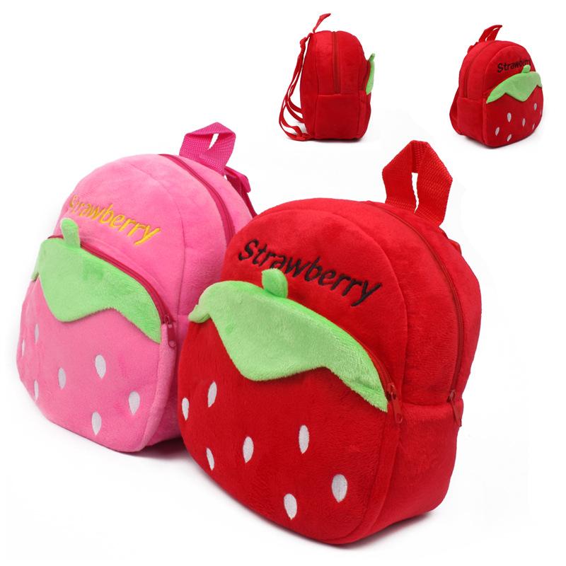 Cute Strawberry Plush Backpack Cartoon Toy Girl-TB00015-Veeddydropshipping