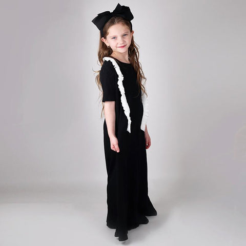 Girls max dress kids short/long sleeves ribbed summer and spring girl-TB00833-Veeddydropshipping