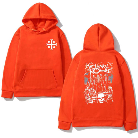 Printed sweatshirt hip-hop trend black hooded pullover-Veeddydropshipping
