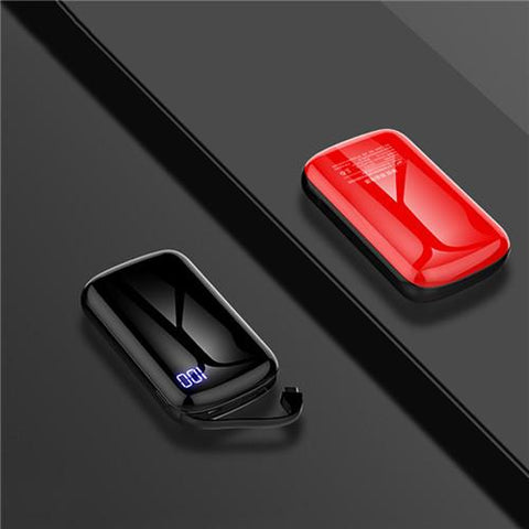 80000mAh Mini Mobile Power Bank Built-in Charging Cable One-way Charger Pocket-sized-PA00487-Veeddydropshipping