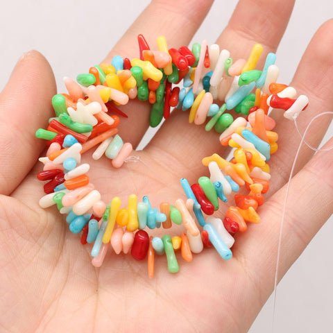 Natural Stone coral beads for Jewelry Making  DIY -JW01551-Veeddydropshipping