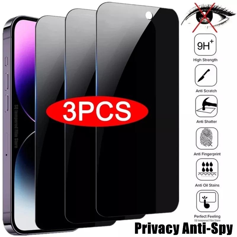 3PCS Privacy Screen Protector For iPhone 14 PRO MAX Anti-Spy Glass For iPhone 13 12 11-PA00572-Veeddydropshipping