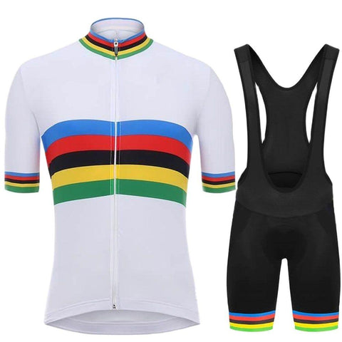 2020 World Champion Cycling Jersey Set White Pro Cycling Clothing Road Bike -OS00460-Veeddydropshipping