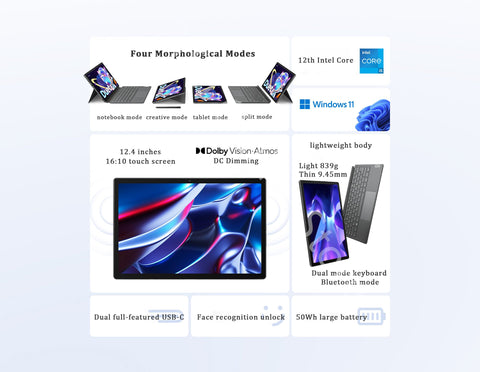 Laptop Xiaoxin Duet 2-in-1 Touch Screen ltraslim Notebook-CO00280-Veeddydropshipping