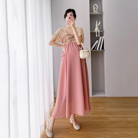 Maternity Chiffon Hanfu Dresses Summer Clothes for Pregnant Women-TB00584-Veeddydropshipping