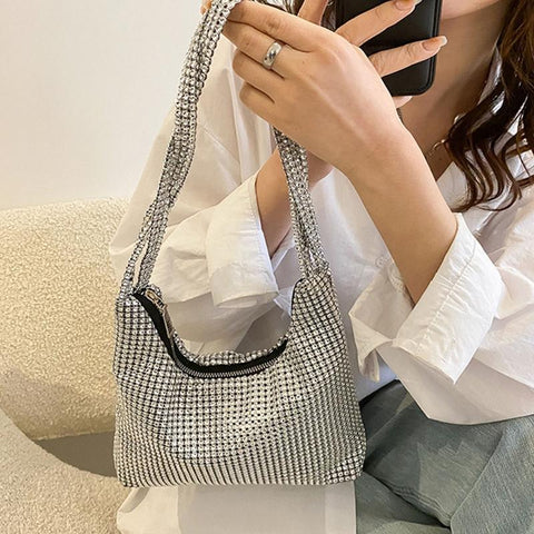 Rhinestone Underarm Bag Evening Bag Wedding Shoulder Bag-BS00234-Veeddydropshipping