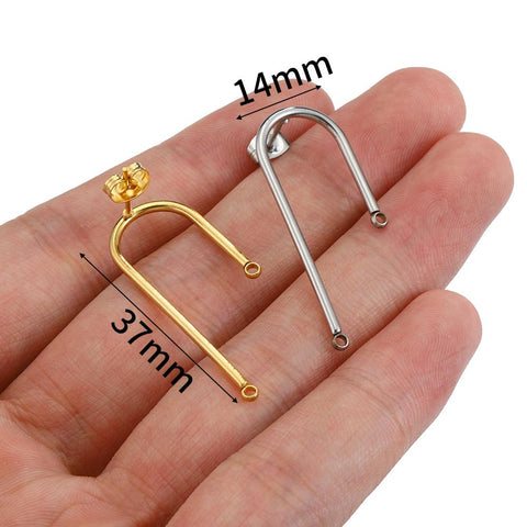 Stainless Steel Ear Studs Earring Earplug for Earrings DIY-JW01610-Veeddydropshipping