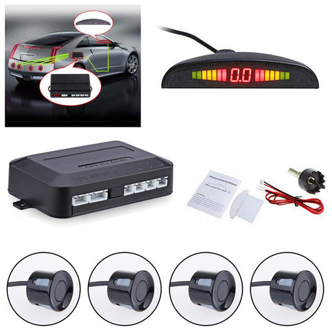 Car Parktronic LED Parking Sensor With 4 Sensors Reverse Backup Car-AM00133-Veeddydropshipping