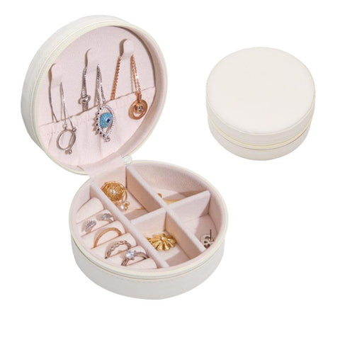 Jewelry Storage Box Travel Organizer Case Leather Storage  Display-JW01720-Veeddydropshipping