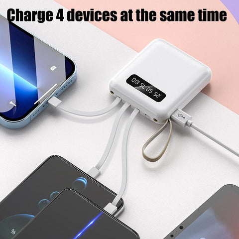 20000mAh Digital Display Power Bank Comes With 4 Wires Large Capacity PoverBank Mobile Phone-PA00455-Veeddydropshipping