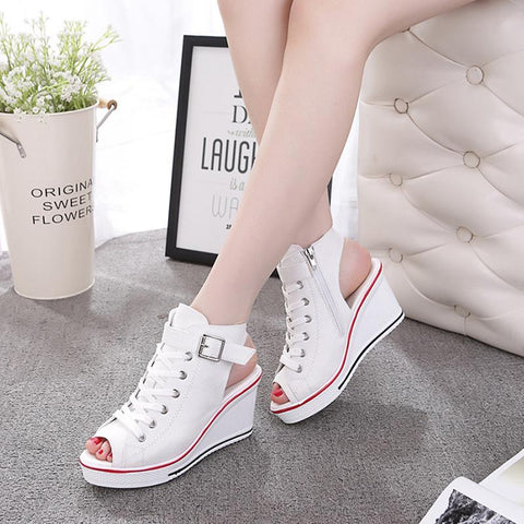 Wedges Sandals Zipper Comfortable Women&#39;s Sandals-BS00871-Veeddydropshipping