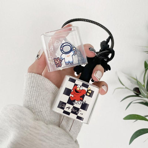 Cartoon USB Cable Protector Data Line bite fast charging case for iphone 18/20W Head winder head-PA00939-Veeddydropshipping