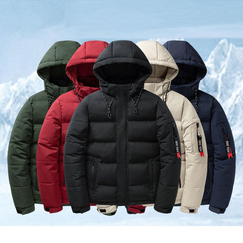 Casual Black Windproof Overcoats Jacket Detachable-Veeddydropshipping