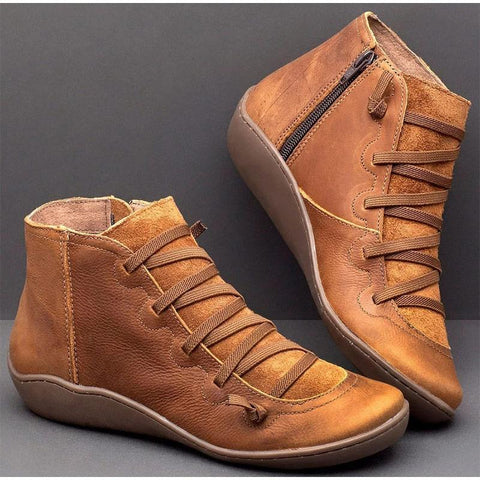 Spring Flat Shoes Female Casual Short Boots Fashion-BS00976-Veeddydropshipping