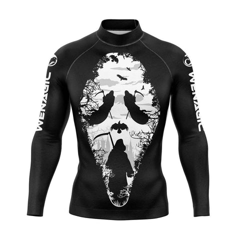 New Men Rash Guard Long Sleeves Surf Diving Swimwear Quick Dry Sunscreen Beach -OS00229-Veeddydropshipping