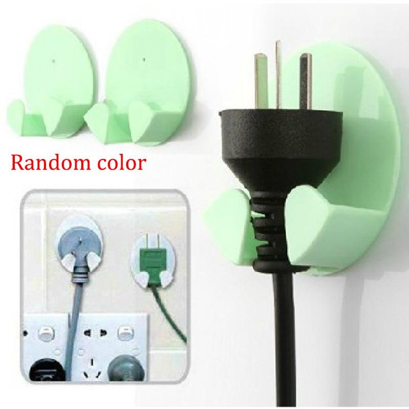 2Pcs Universal AdheSive Power Plug Holder Wire Cable Organizer Sticky Hook Home Hotel-PA00926-Veeddydropshipping