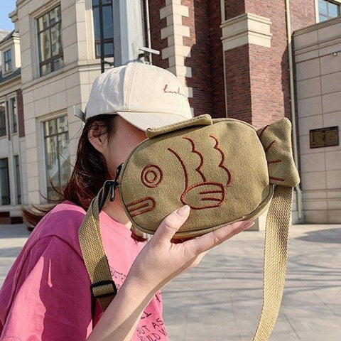 Fish Shape Torebka Listonoszka Portable Zippered Small Purses-BS00392-Veeddydropshipping
