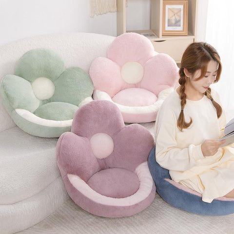 Flower Cushion Plush Decorative Pillow for Chair-HA00569-Veeddydropshipping