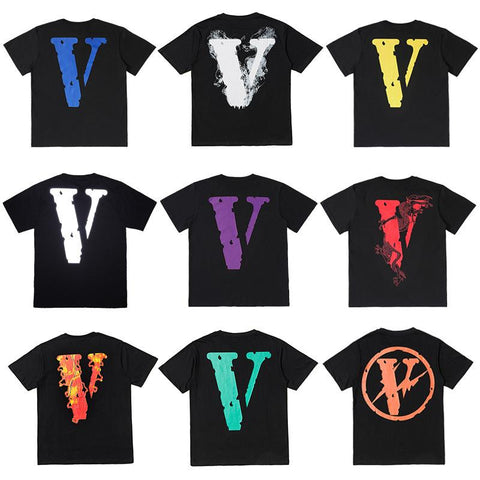VLONE men/women short-sleeved streetwear cigarette letters loose-TB01128-Veeddydropshipping