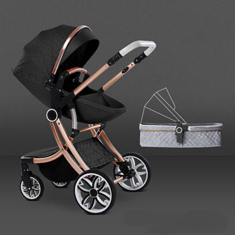 Baby Stroller 2 in 1 Can Sit Can Lie Baby Pram High Landscape bidirectional-TB00365-Veeddydropshipping