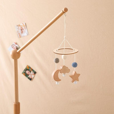 Mini Bed Bell Baby Rattles Crib Mobiles Wooden Pendant Toy for Baby Newborn-TB00511-Veeddydropshipping