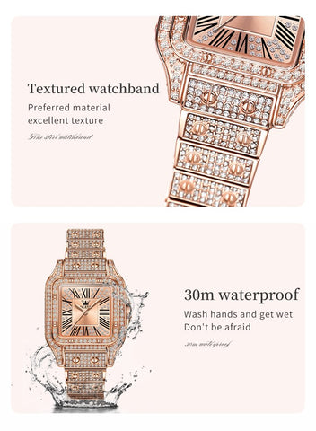 Quartz Diamond Luxury Waterproof Stainless steel  Watch for WomeN-JW00998-Veeddydropshipping
