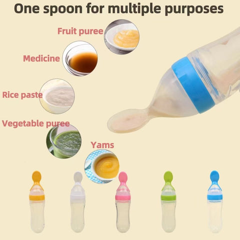 Squeezing Silicone Feeding Training Spoon Eat Fruit Infant Cereal Food-TB00729-Veeddydropshipping