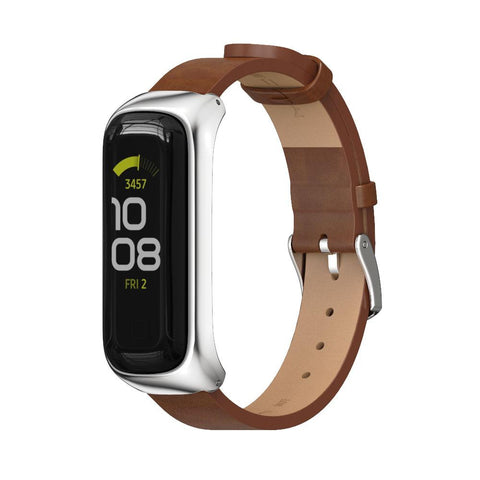 For Samsung Galaxy Fit 2 Straps Leather Bracelet Soft Silicone Sport Band -CE00521-Veeddydropshipping