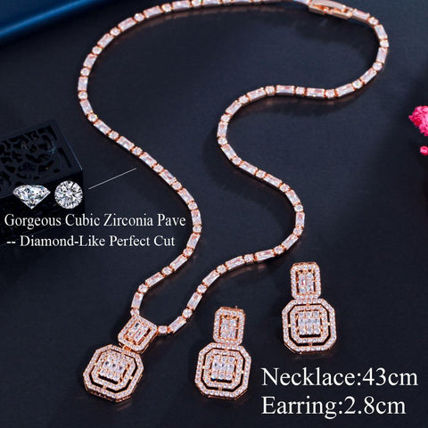 Zirconia  Bridal  Fashion Jewelry Sets Accessories -JW00337-Veeddydropshipping