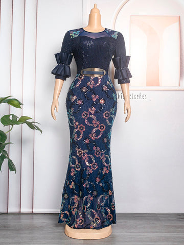 African Women Plus Size Evening Dresses-WF01530-Veeddydropshipping