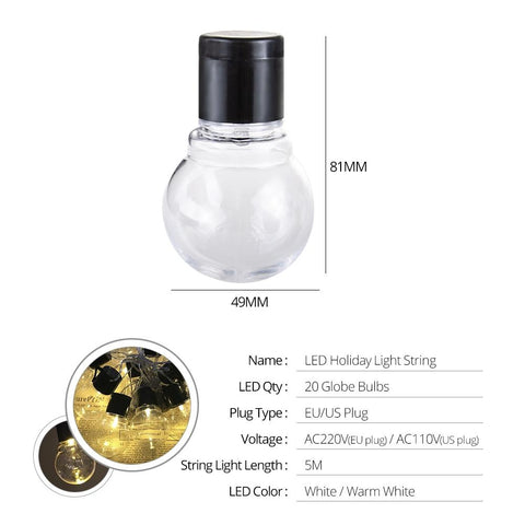 G40 Globe Patio String Light Christmas Garland Outdoor Wedding Garden Festoon-TI00914-Veeddydropshipping