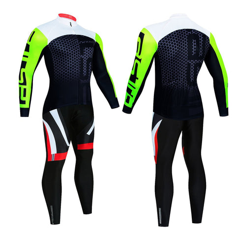 Thermal Fleece Cycling Jersey Set Men Cycling Clothing Warm Mountain Bike -OS01169-Veeddydropshipping