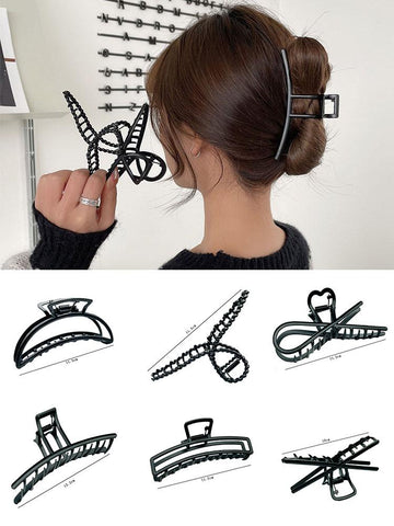 Simple black Claw Crab Elegant Hair Jewelry -JW00527-Veeddydropshipping